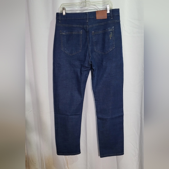 Jeans Wear Men's NWOT Deep Blue/Dark Wash Straight Leg Jeans Size 34x29 - Picture 7 of 9